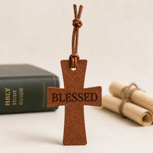 Leather Cross Bible Bookmark